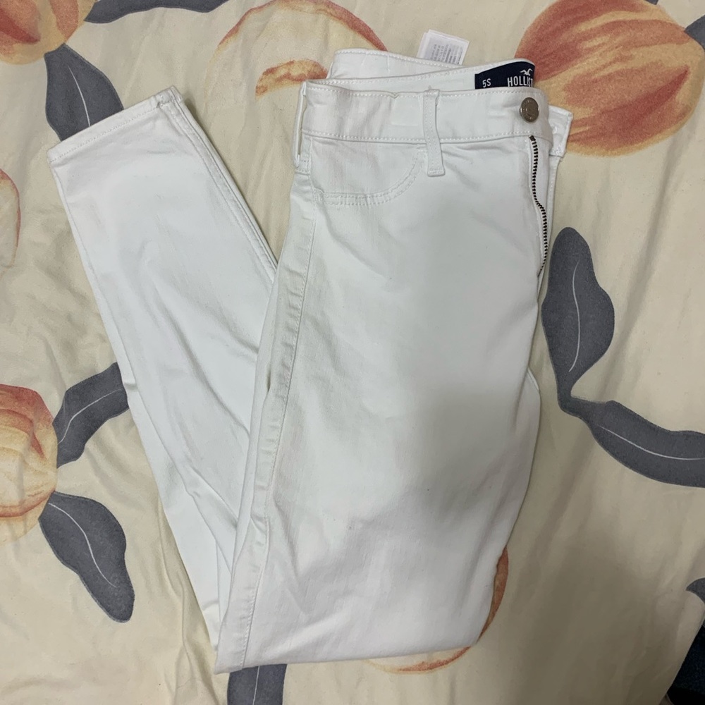 Hollister white high rise jean leggings - skinny